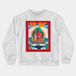 Amitabha Buddha Tibetan Buddhist Thangka Reproduction Crewneck Sweatshirt